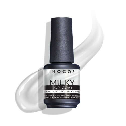 Top Coat Milky Inocos - Branco Leitoso - 15ml