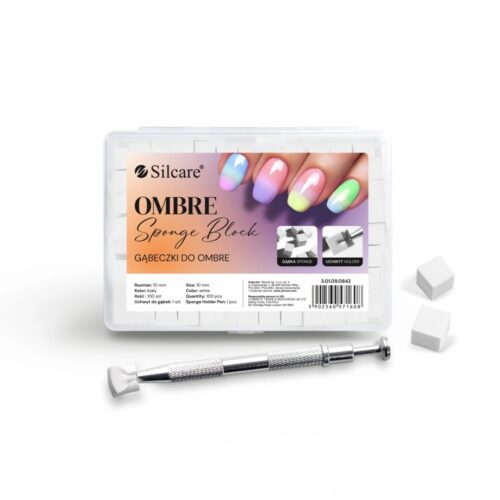 Caixa Esponjas Ombre 100pcs + Pinça - Silcare