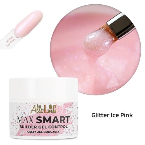 Gel Construtor MAX SMART AlleLac - Glitter Ice Pink 45g